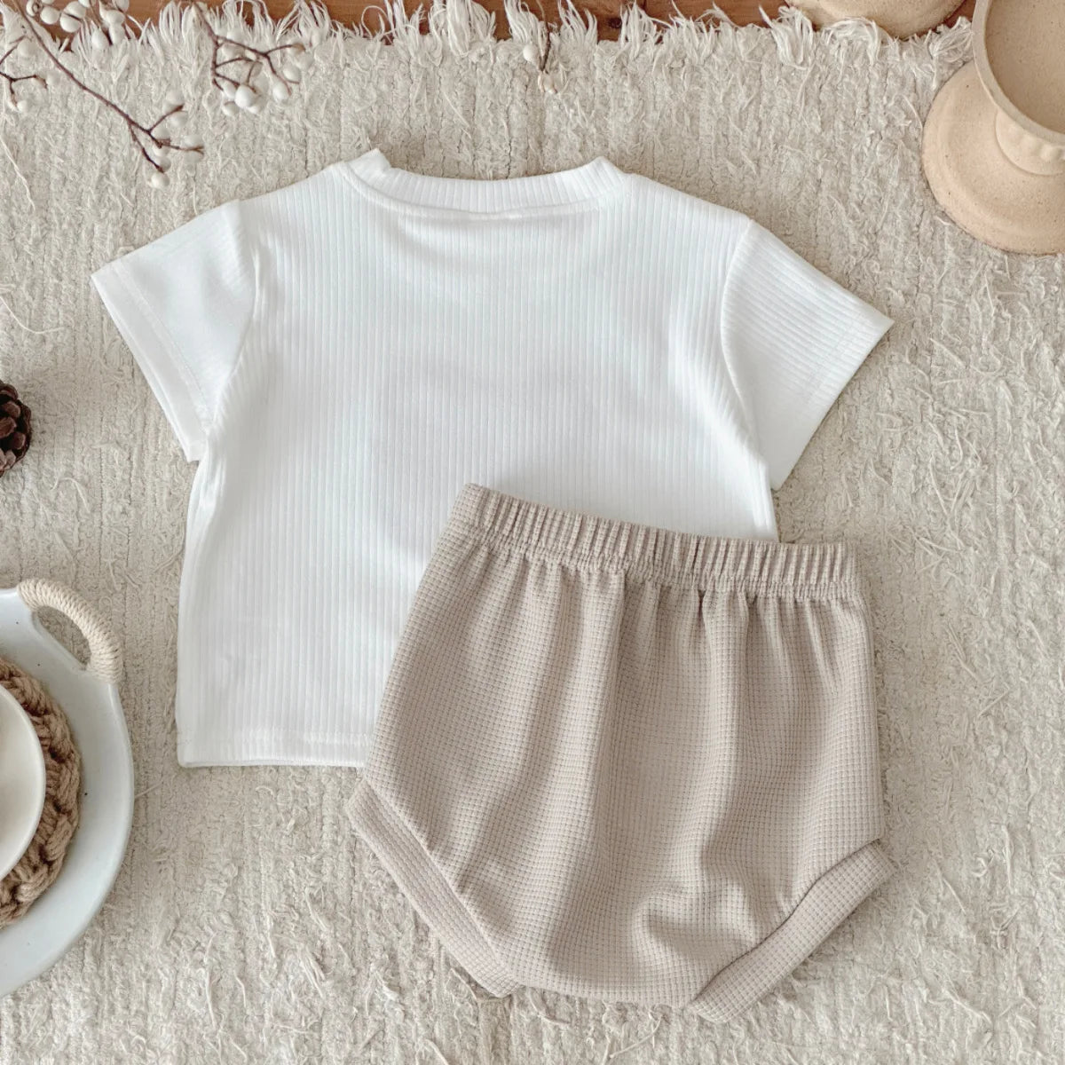 Baby Clothes Cute Children Tracksuit Summer Clothing Cartoon Bear Fashion Baby  T-shirt + Shorts Suit 2Pcs/Set  ﻿0-3Y