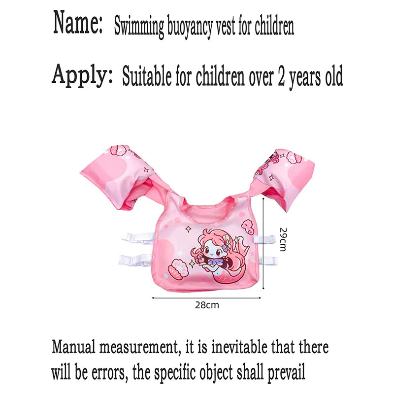 Kids Swim Vest  13-25 Pounds Boys and Girls, clasp Style Easy On and Off, Swimming Floatation   2, 3, 4, 5, 6, 7, 8 Years Old Be